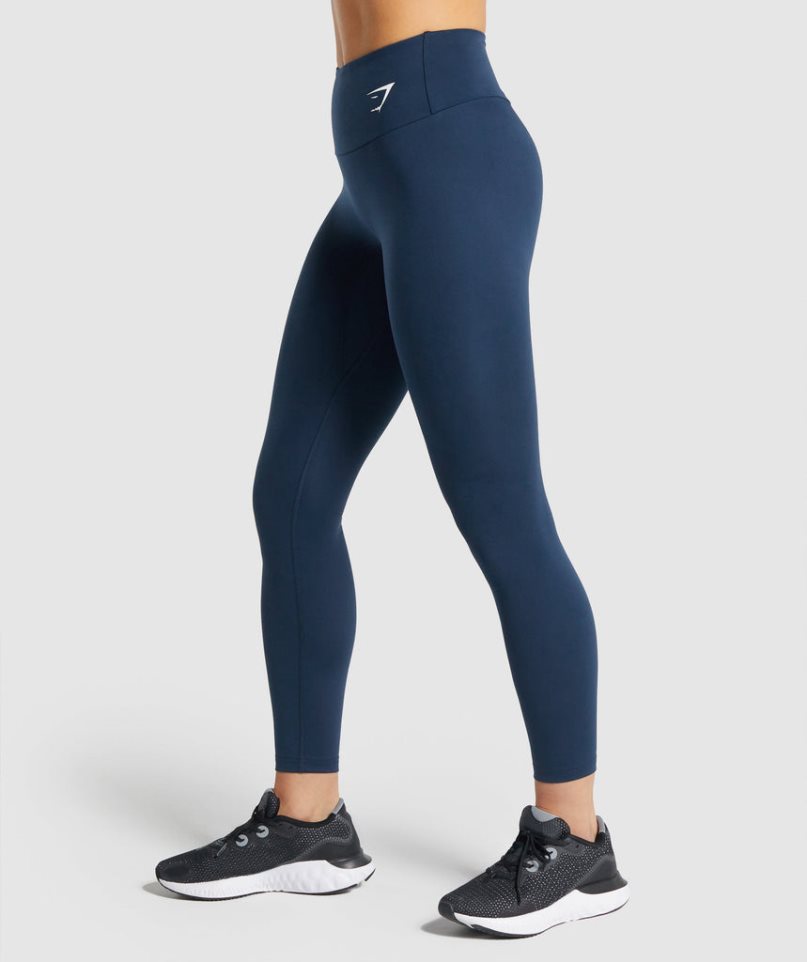 Gymshark Tränings Leggings Dam Marinblå | SE-79651I