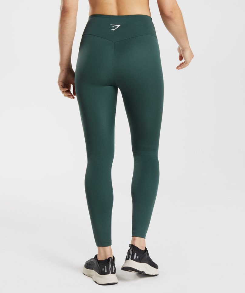 Gymshark Tränings Leggings Dam Mörkgröna | SE-21074T