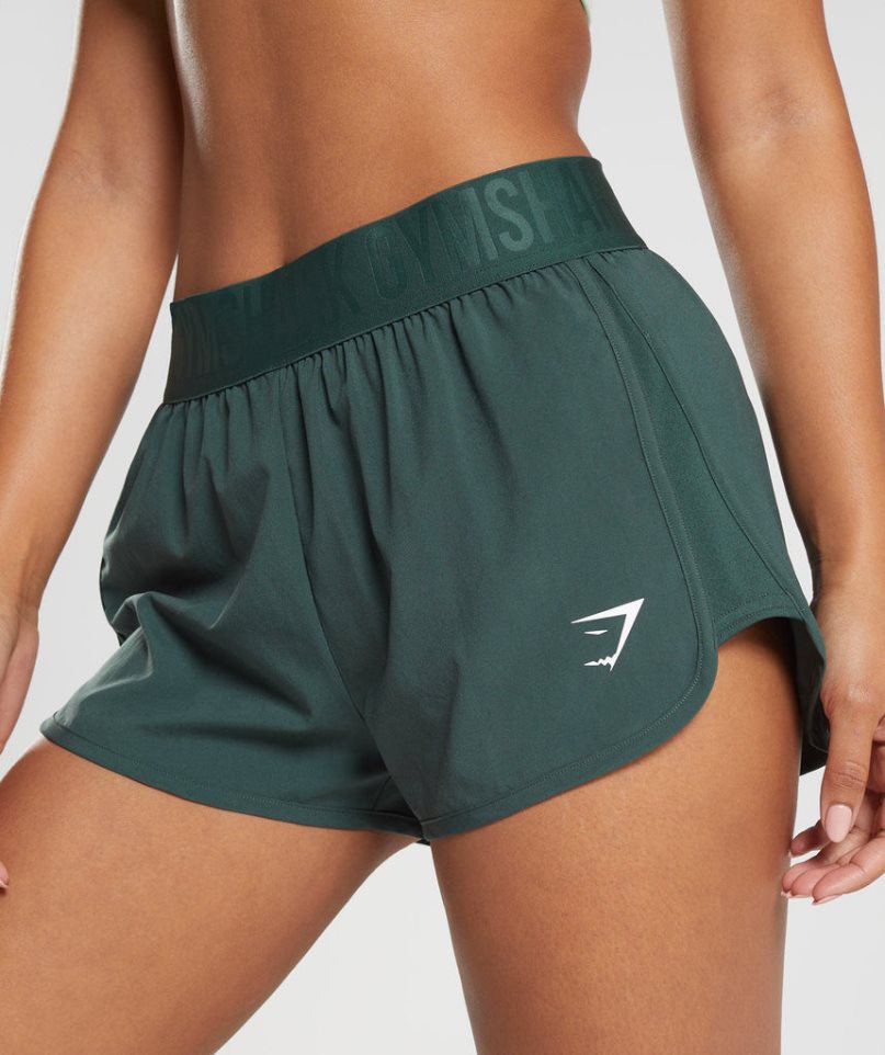 Gymshark Tränings Loose Fit Shorts Dam Gröna | SE-07234R