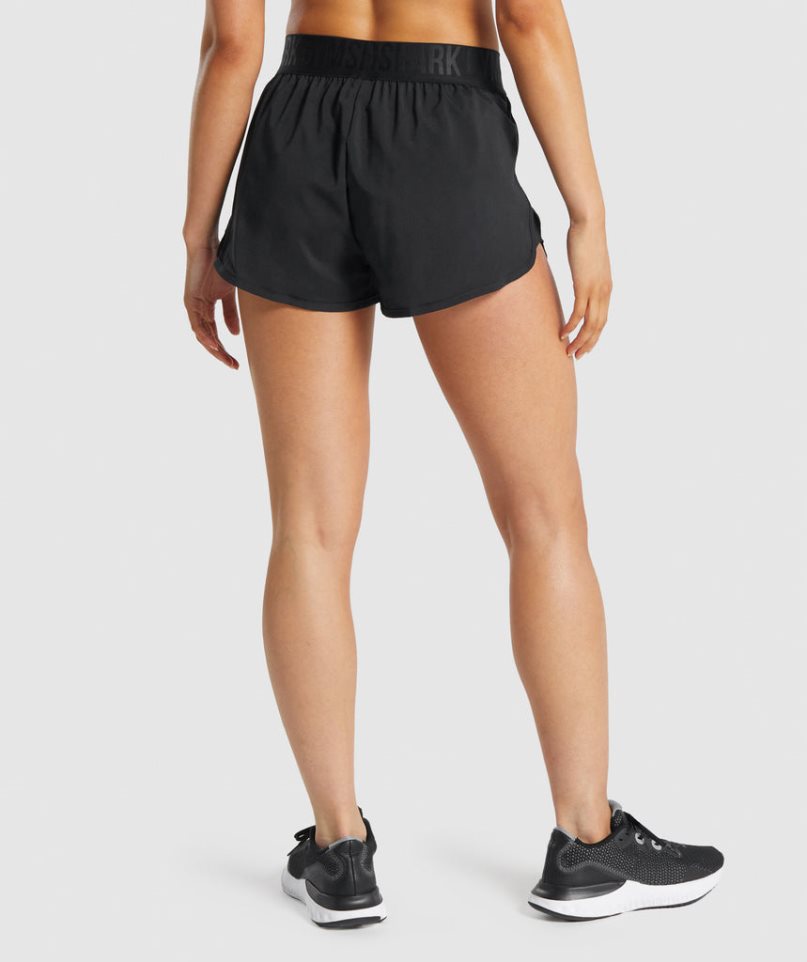 Gymshark Tränings Loose Fit Shorts Dam Svarta | SE-20873Q