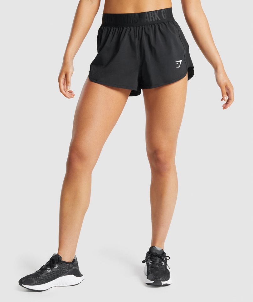 Gymshark Tränings Loose Fit Shorts Dam Svarta | SE-20873Q