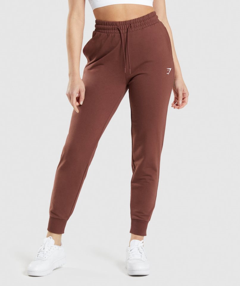 Gymshark Tränings Mjukisbyxor Dam Mörkbruna | SE-53289B