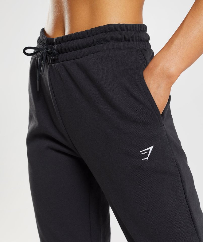 Gymshark Tränings Mjukisbyxor Dam Svarta | SE-75260E