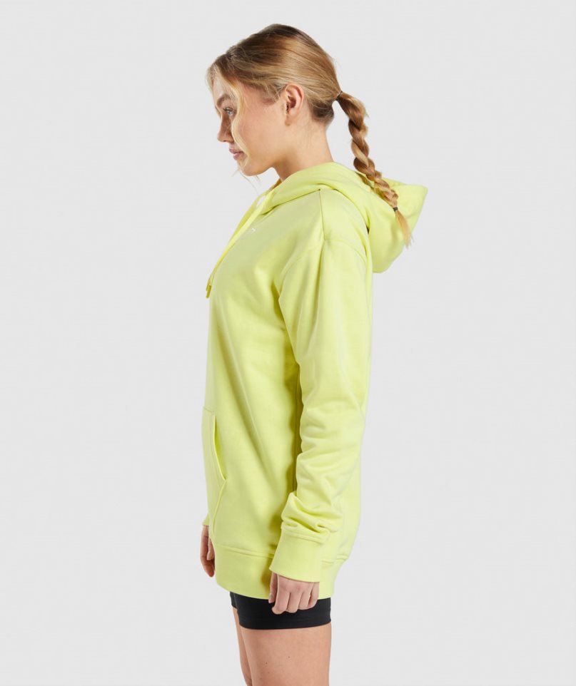 Gymshark Tränings Oversized Hoodie Dam Gula | SE-86172R