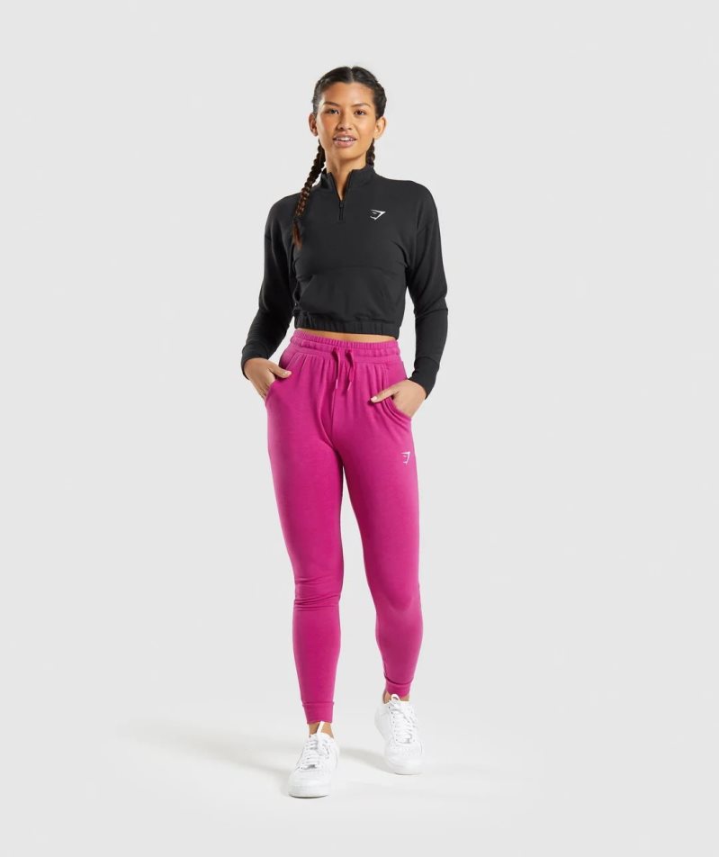 Gymshark Tränings Pippa Tröjor Dam Svarta | SE-42530R