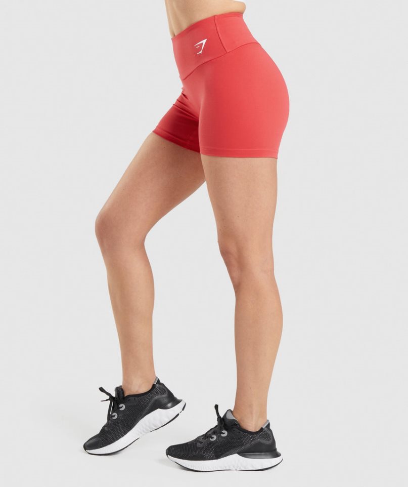 Gymshark Tränings Shorts Dam Röda | SE-14920L