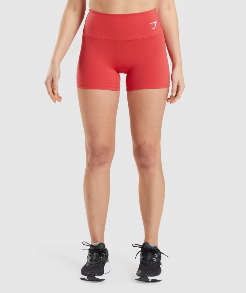 Gymshark Tränings Shorts Dam Röda | SE-14920L