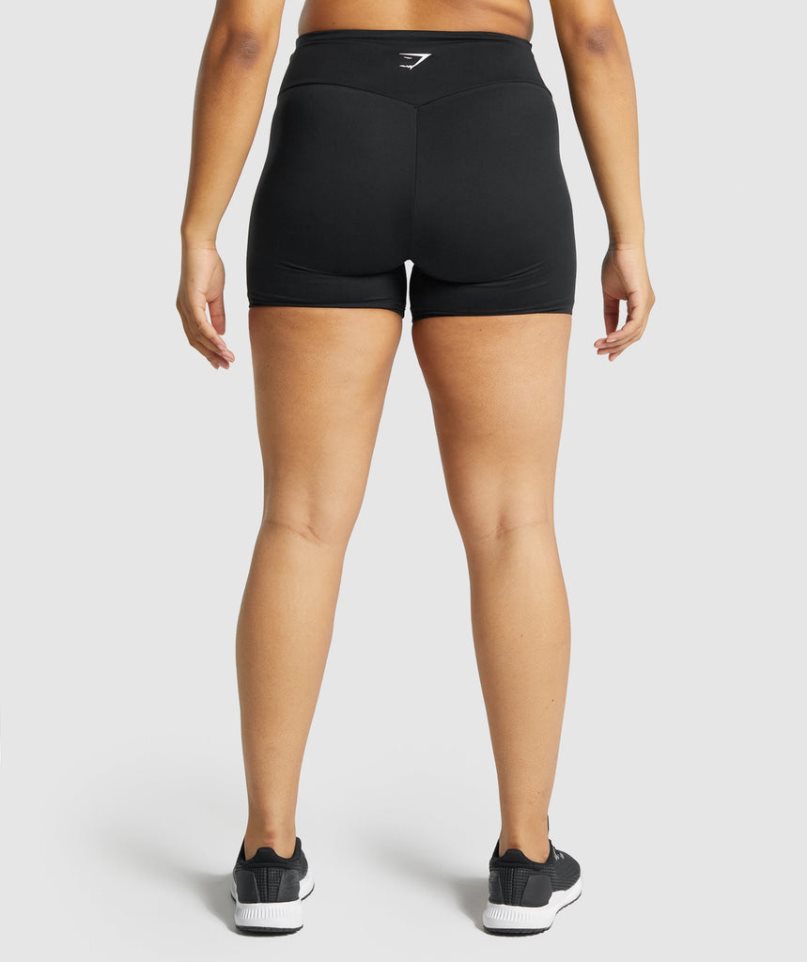 Gymshark Tränings Shorts Dam Svarta | SE-95806V