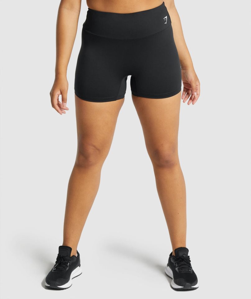 Gymshark Tränings Shorts Dam Svarta | SE-95806V