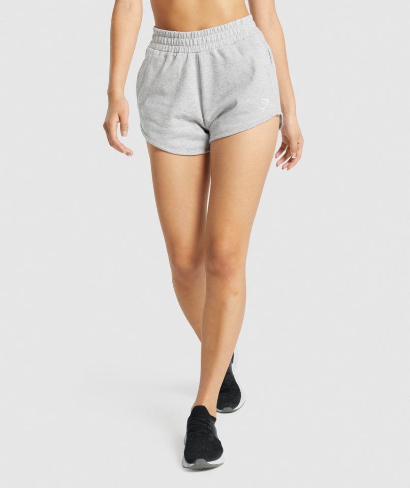 Gymshark Tränings Sweat Shorts Dam Ljusgrå | SE-20765U