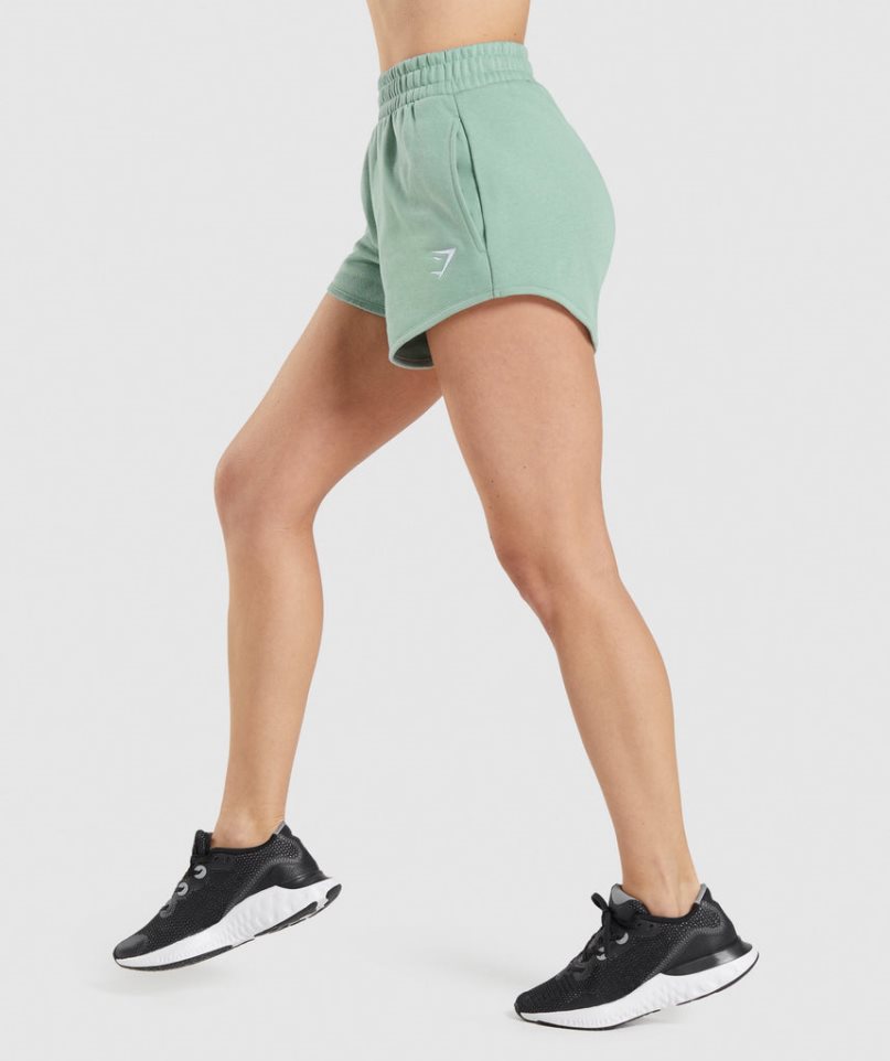 Gymshark Tränings Sweat Shorts Dam Mintgröna | SE-43096T