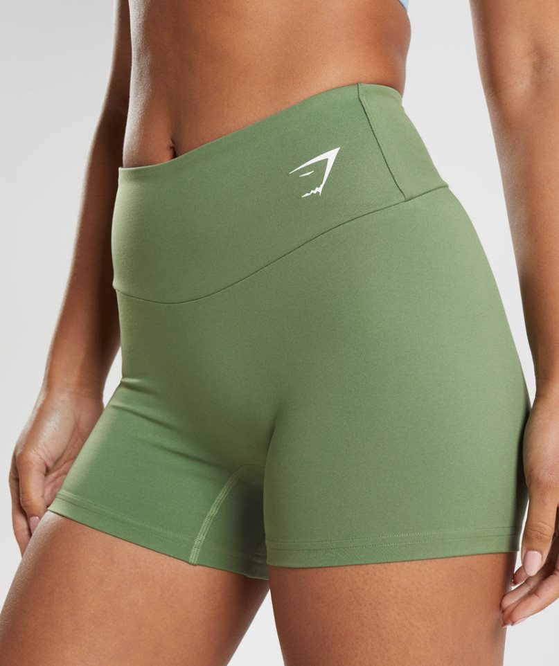 Gymshark Tränings Tight Shorts Dam Gröna | SE-76153I