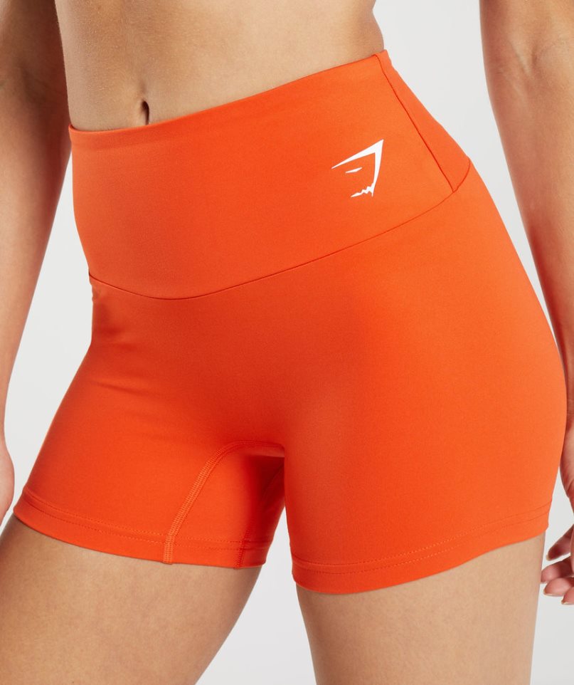 Gymshark Tränings Tight Shorts Dam Orange | SE-30487E