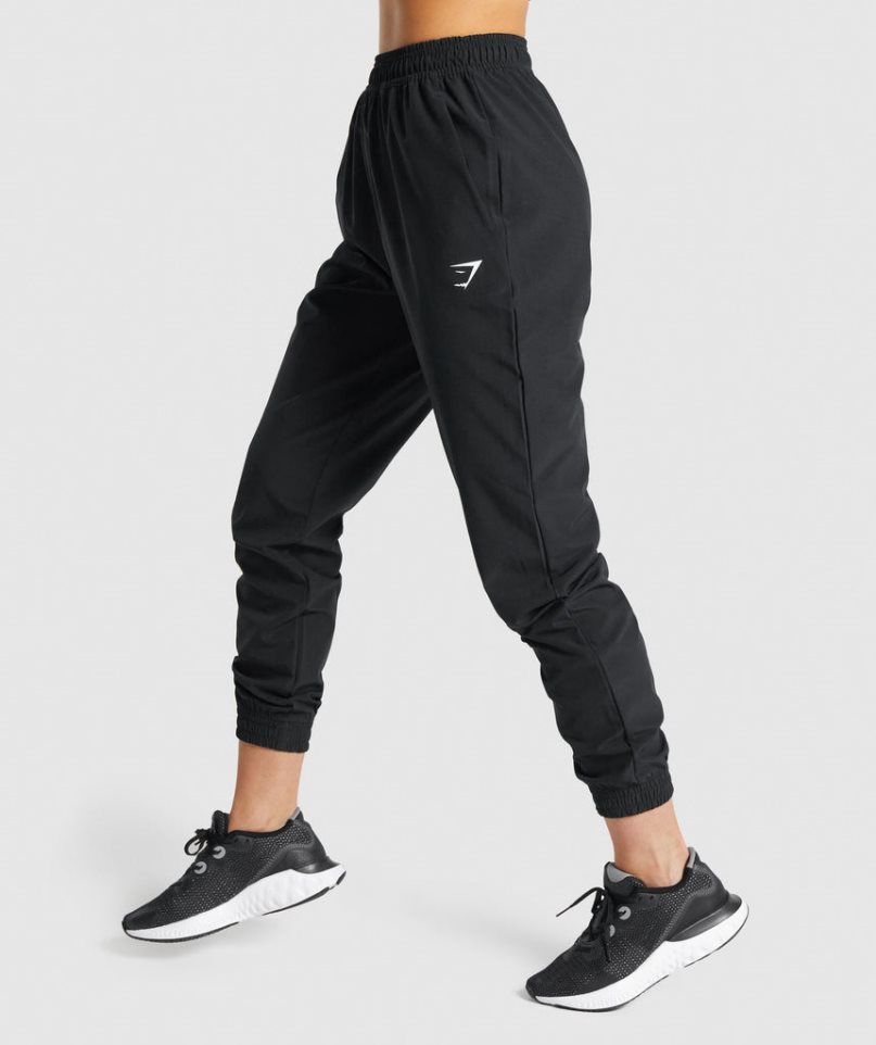 Gymshark Tränings Woven Mjukisbyxor Dam Svarta | SE-69071U