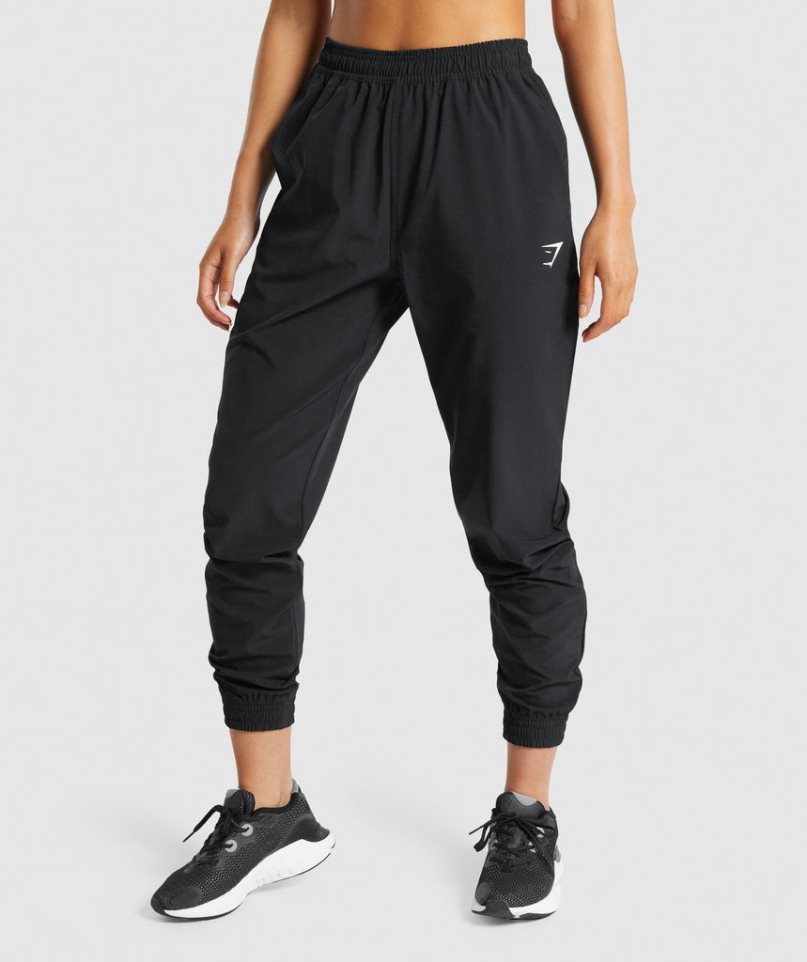 Gymshark Tränings Woven Mjukisbyxor Dam Svarta | SE-69071U