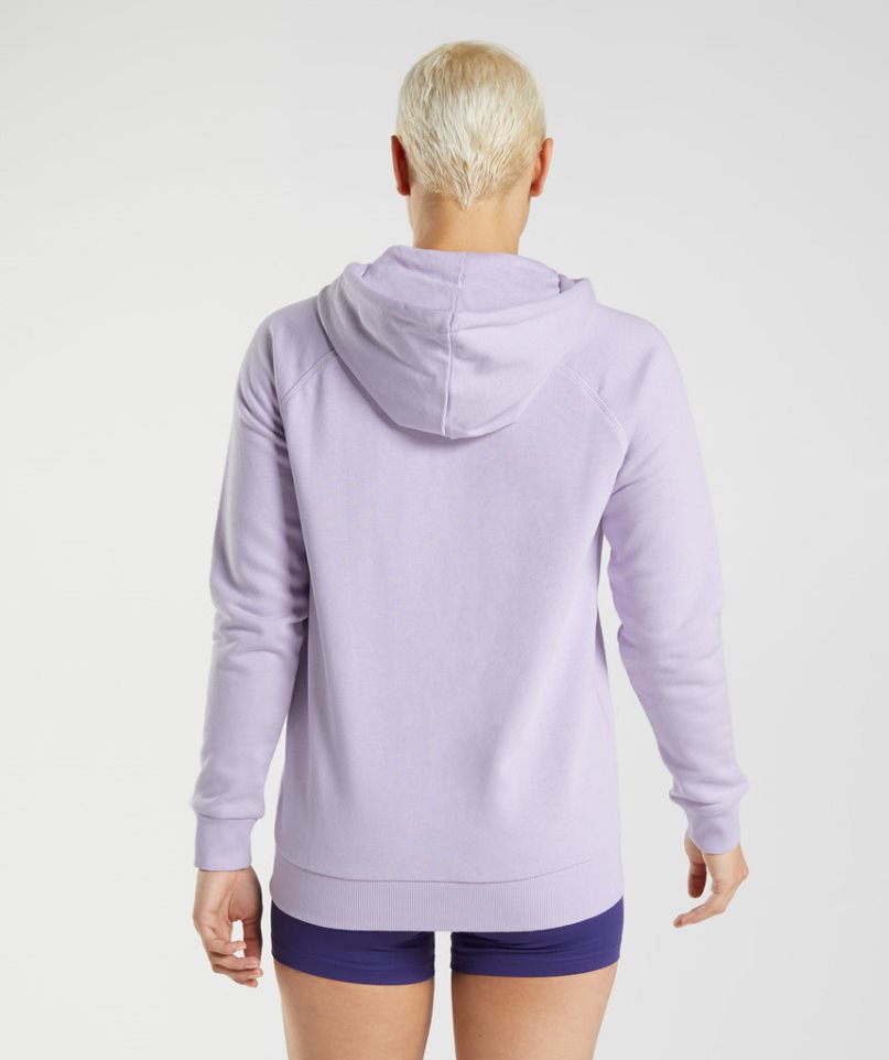 Gymshark Tränings Zip Hoodie Dam Lavendel | SE-59063T