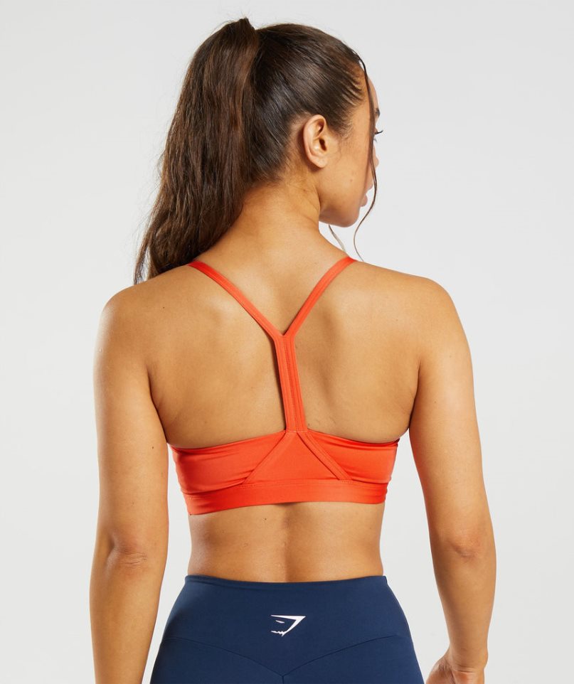 Gymshark V Neck Sport Bh Dam Orange | SE-93786F