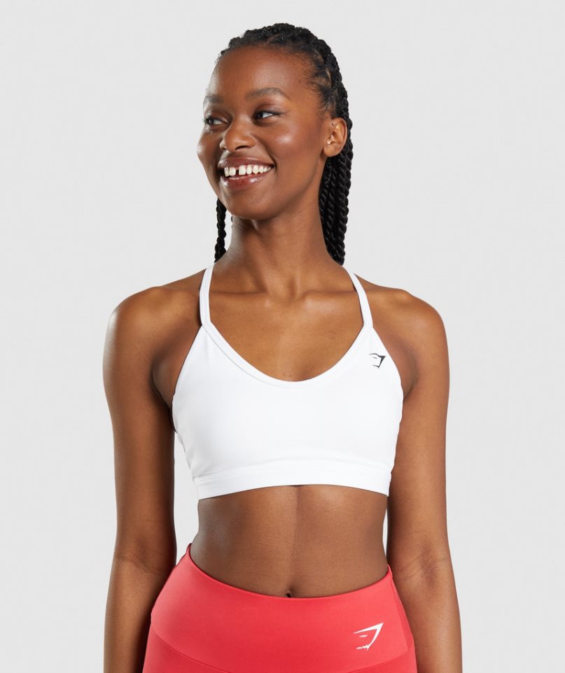 Gymshark V Neck Sport Bh Dam Vita | SE-36875O