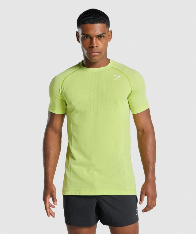 Gymshark Vital Light Seamless T-shirt Herr Gula | SE-60192S