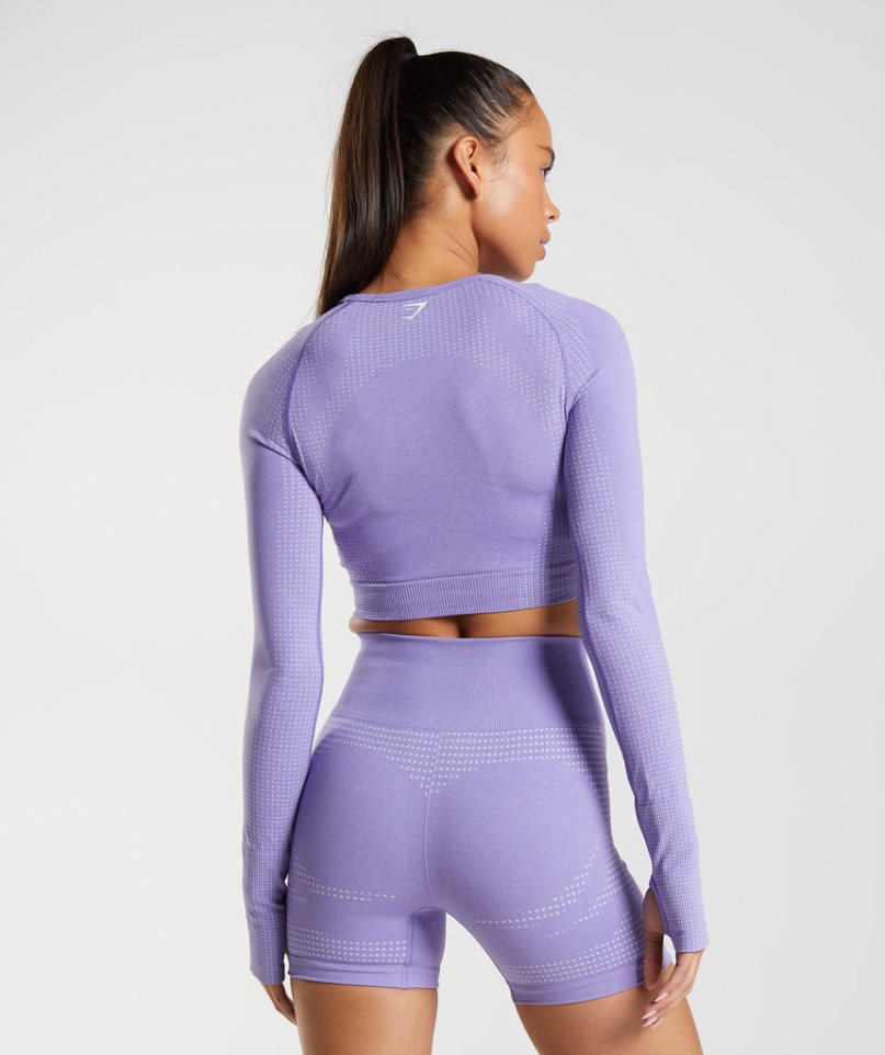 Gymshark Vital Seamless 2.0 Beskurna Toppar Dam Lila | SE-63780Z