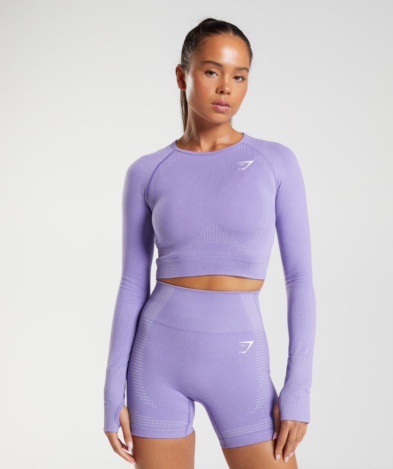 Gymshark Vital Seamless 2.0 Beskurna Toppar Dam Lila | SE-63780Z