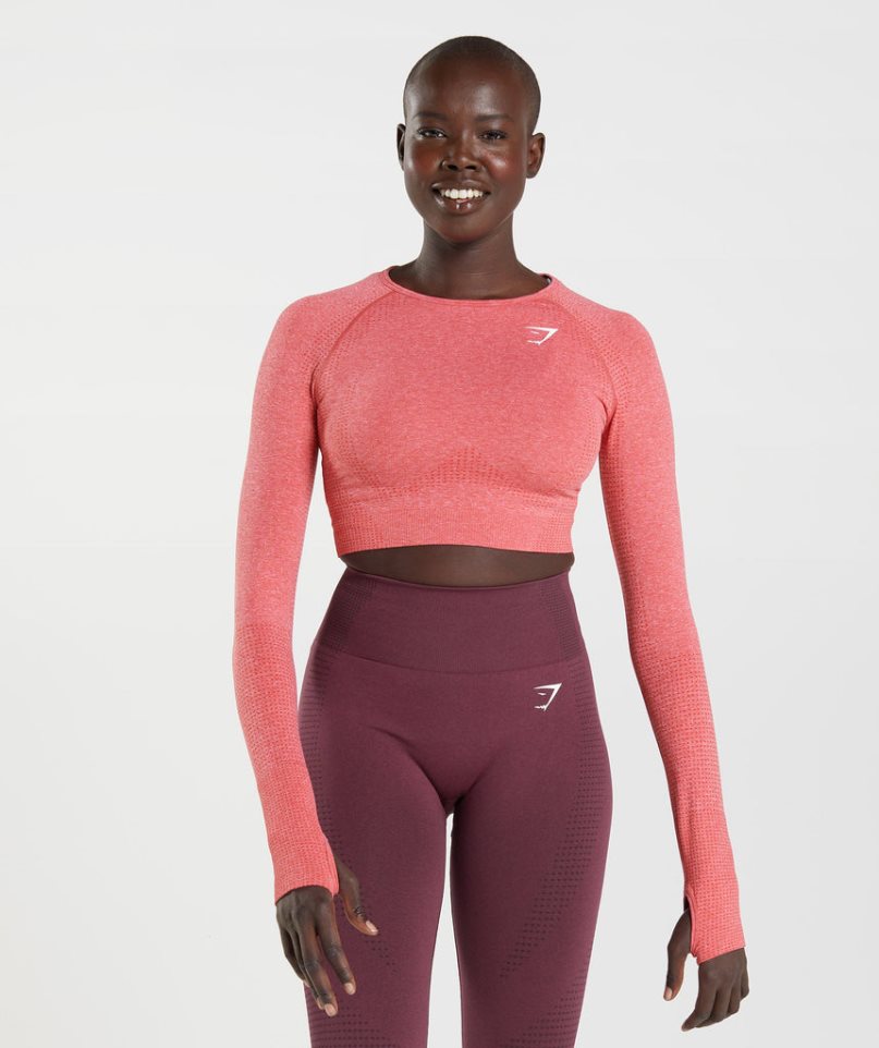 Gymshark Vital Seamless 2.0 Beskurna Toppar Dam Rosa | SE-72658G