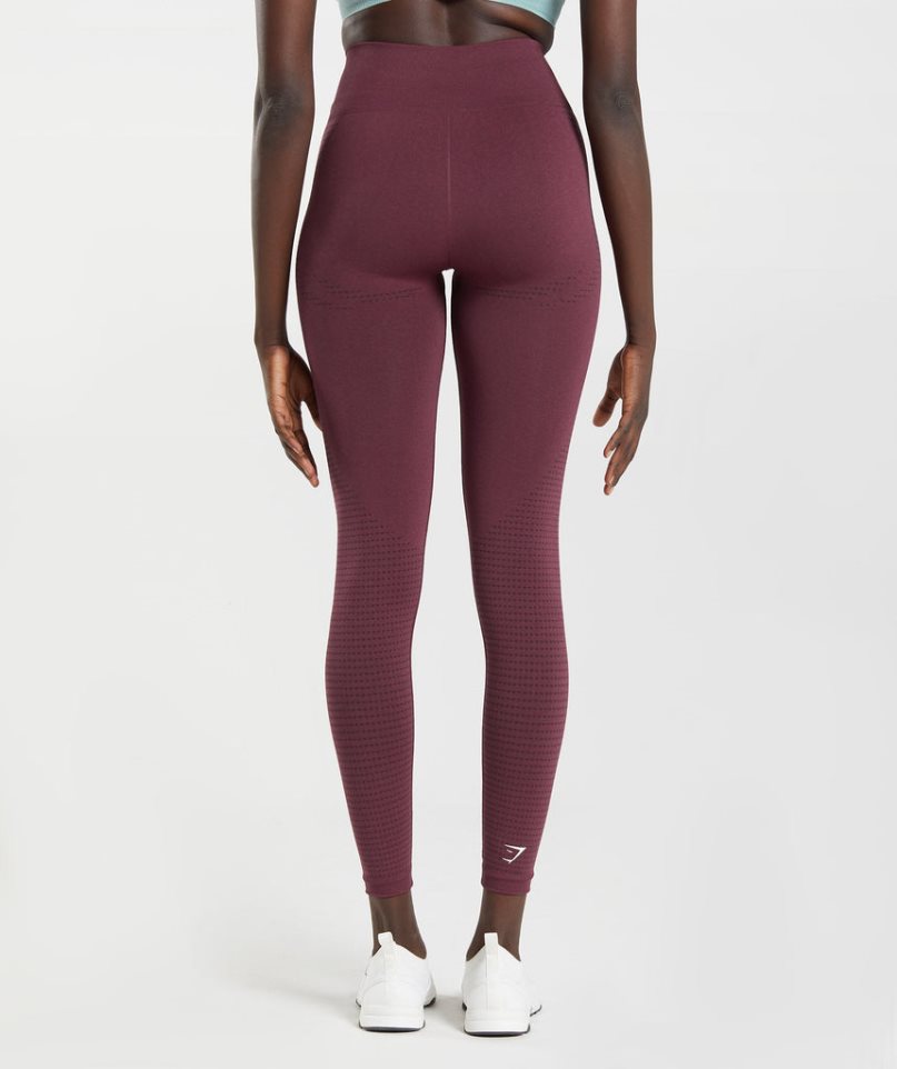 Gymshark Vital Seamless 2.0 Leggings Dam Vinröda | SE-15462L