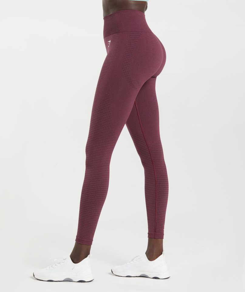 Gymshark Vital Seamless 2.0 Leggings Dam Vinröda | SE-15462L