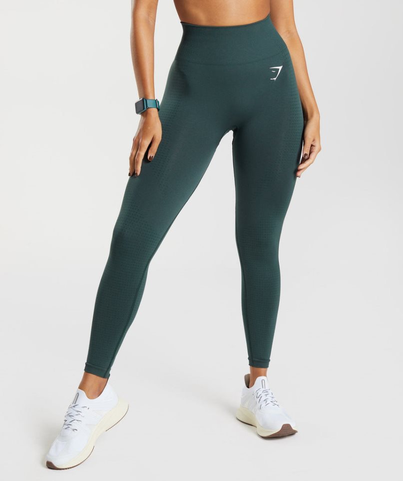 Gymshark Vital Seamless 2.0 Leggings Dam Mörkgröna | SE-36420J