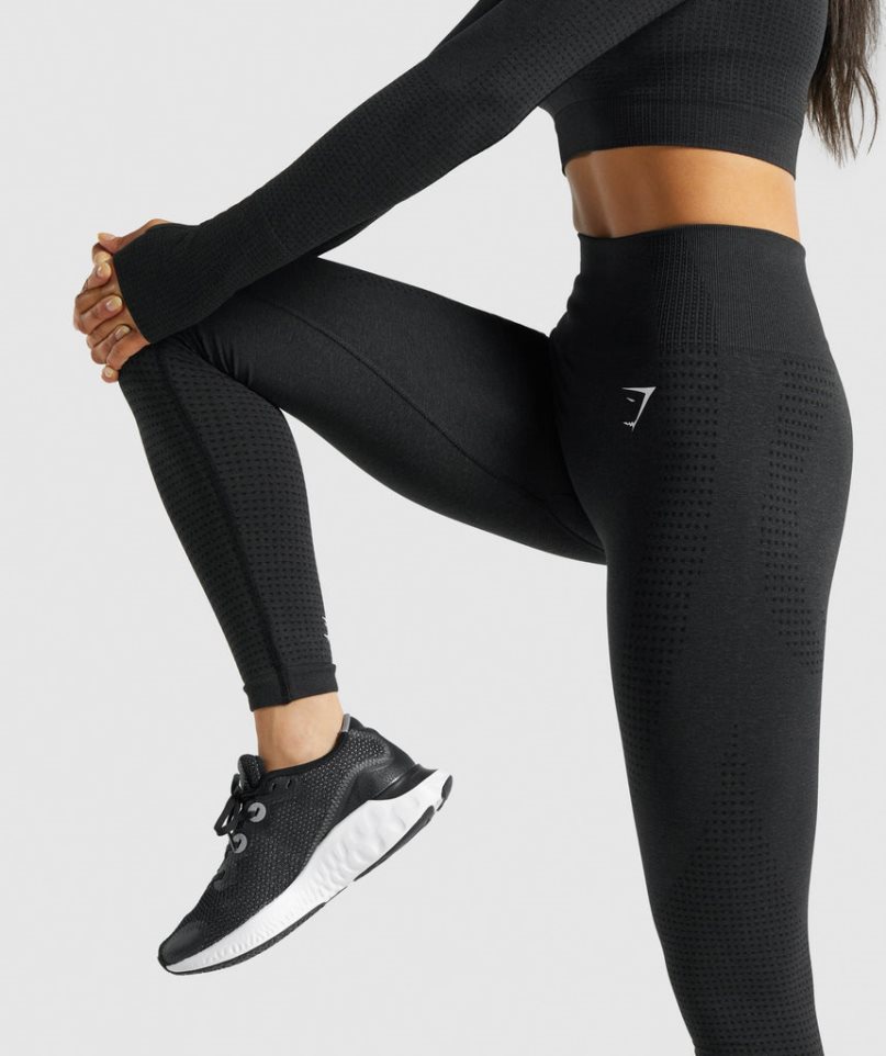 Gymshark Vital Seamless 2.0 Leggings Dam Svarta | SE-45031H