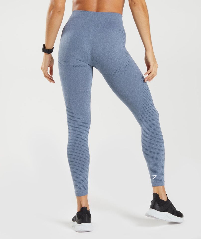 Gymshark Vital Seamless 2.0 Leggings Dam Blå | SE-49258X