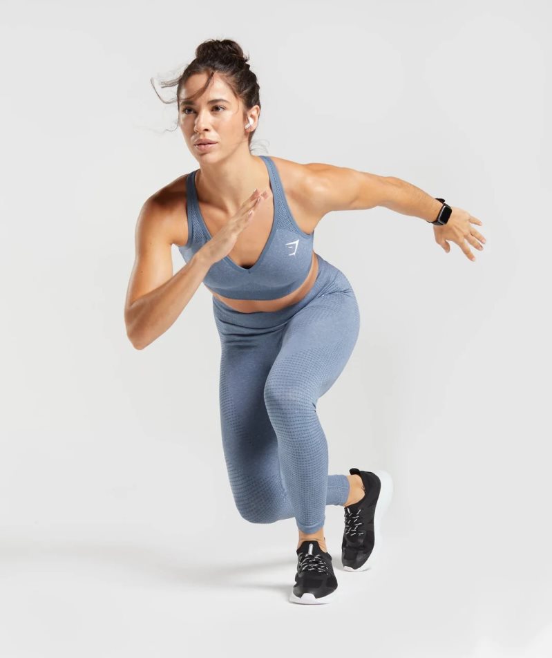 Gymshark Vital Seamless 2.0 Leggings Dam Blå | SE-49258X