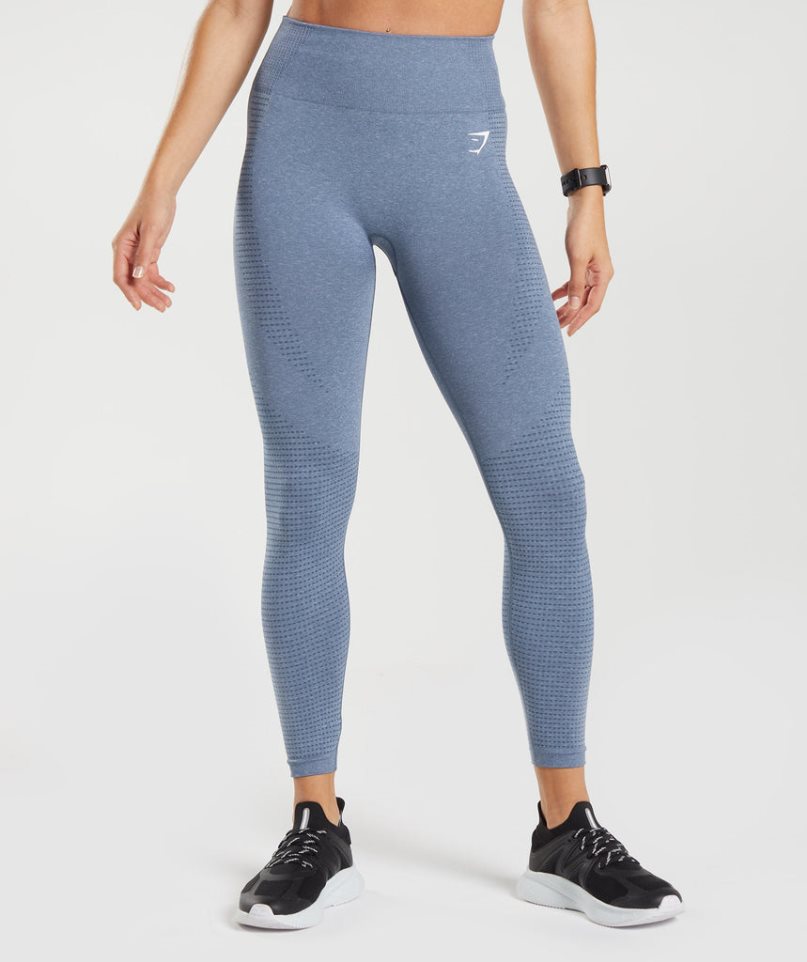 Gymshark Vital Seamless 2.0 Leggings Dam Blå | SE-49258X