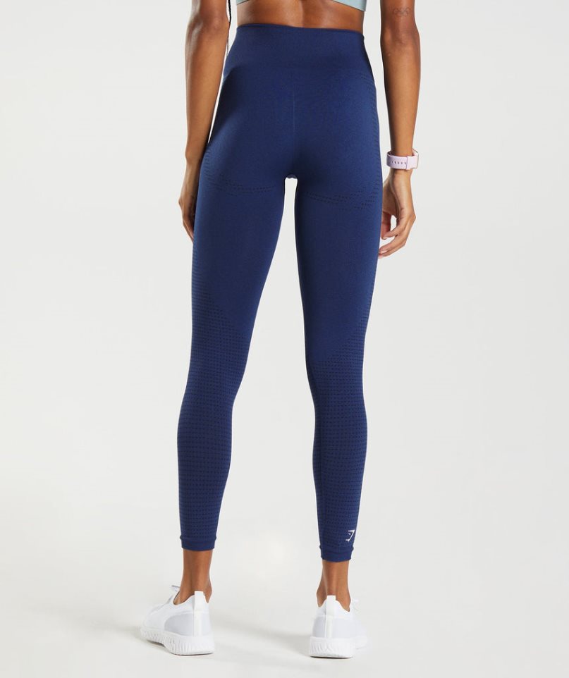 Gymshark Vital Seamless 2.0 Leggings Dam Blå | SE-70961R