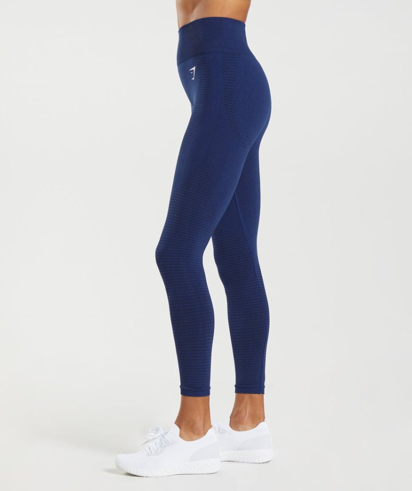 Gymshark Vital Seamless 2.0 Leggings Dam Blå | SE-70961R