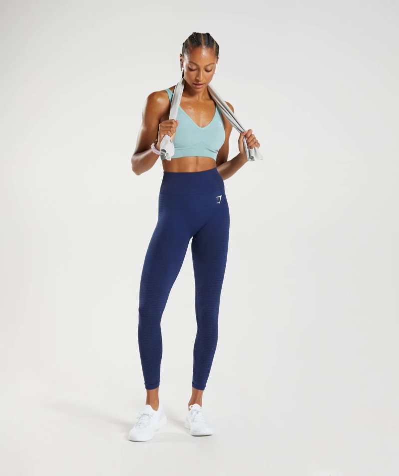 Gymshark Vital Seamless 2.0 Leggings Dam Blå | SE-70961R