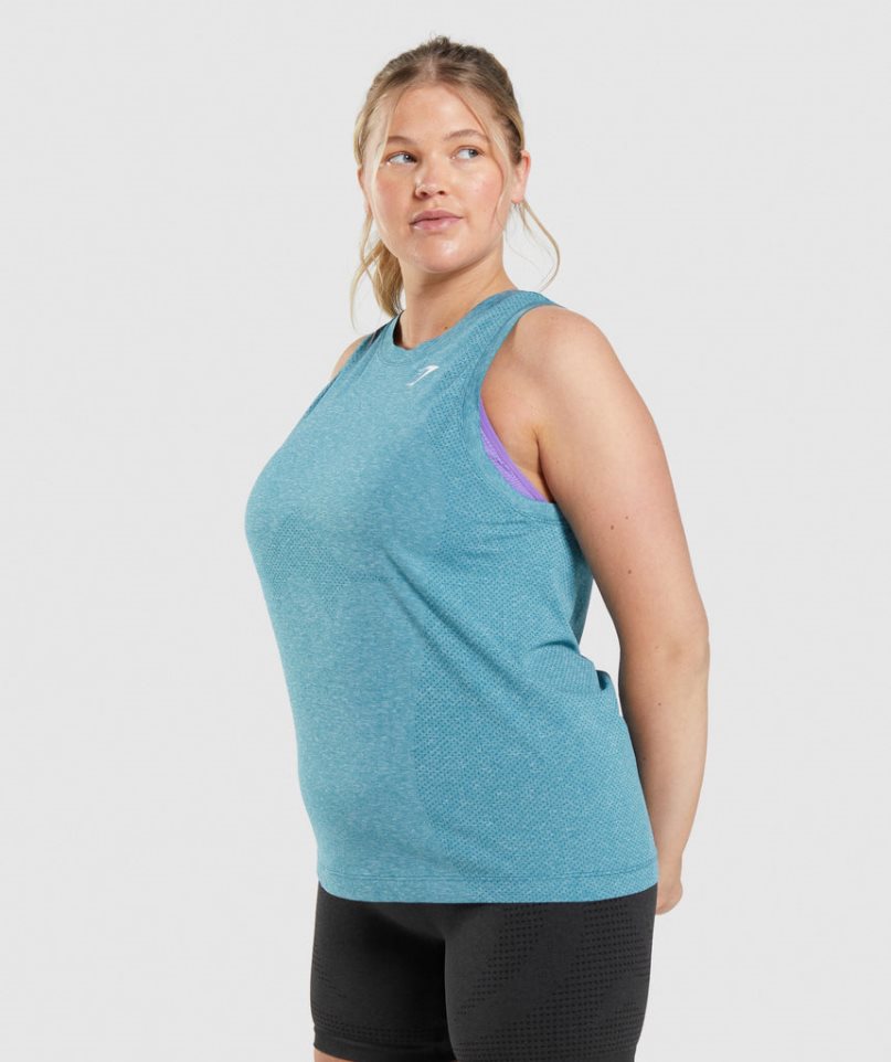 Gymshark Vital Seamless 2.0 Light Linnen Dam Turkos | SE-36897X