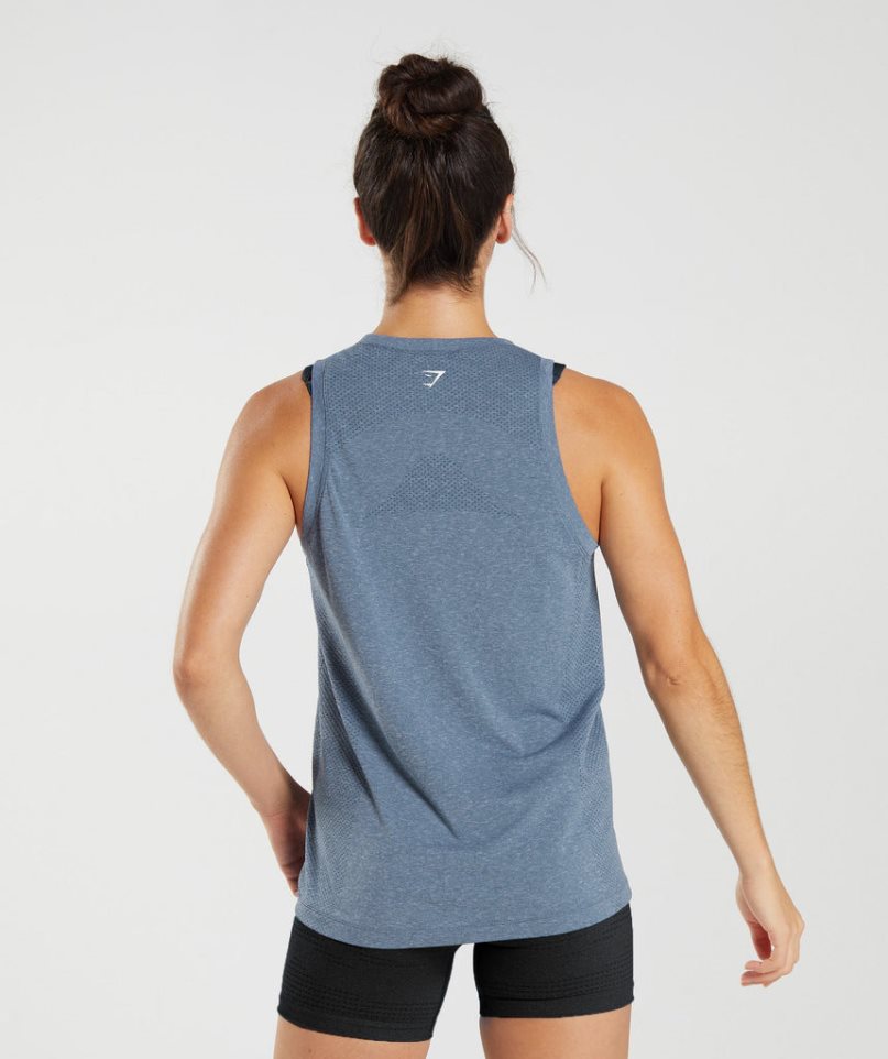 Gymshark Vital Seamless 2.0 Light Linnen Dam Blå | SE-53147Y