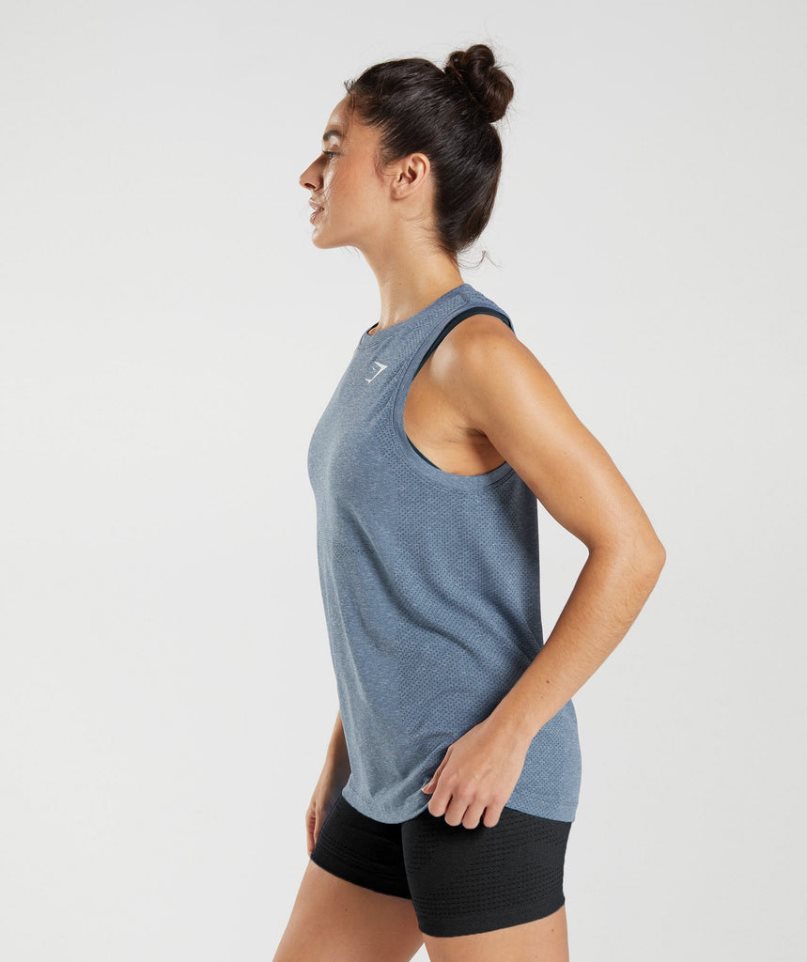 Gymshark Vital Seamless 2.0 Light Linnen Dam Blå | SE-53147Y