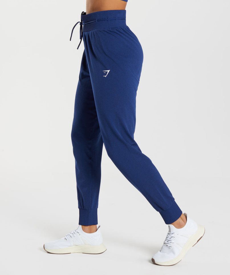 Gymshark Vital Seamless 2.0 Mjukisbyxor Dam Blå | SE-63089V