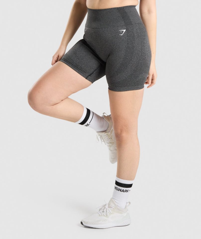 Gymshark Vital Seamless 2.0 Shorts Dam Mörkgrå | SE-85139Q