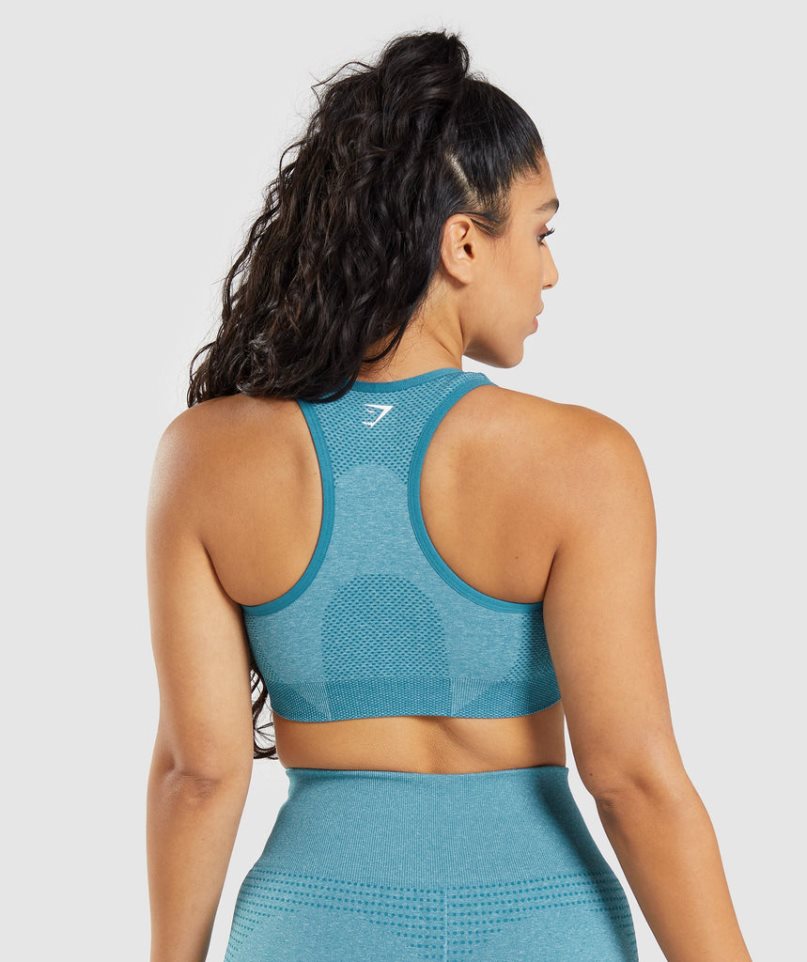 Gymshark Vital Seamless 2.0 Sport Bh Dam Turkos | SE-12354H