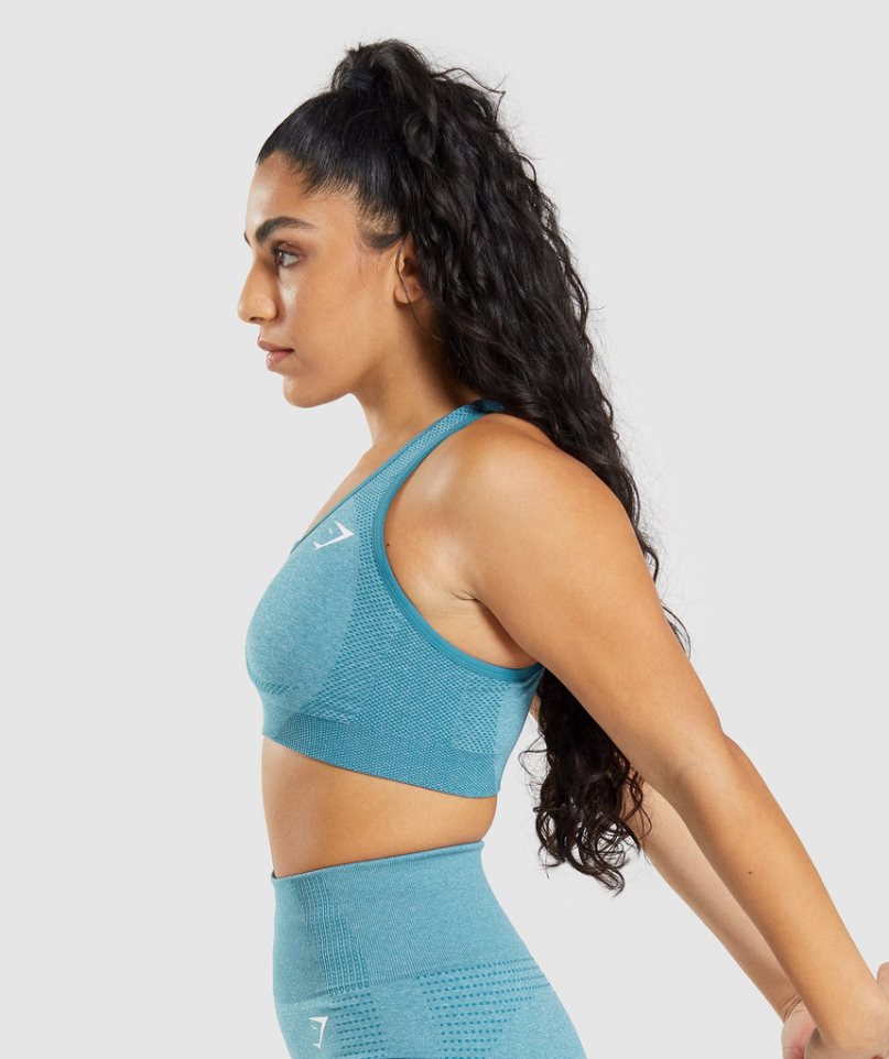 Gymshark Vital Seamless 2.0 Sport Bh Dam Turkos | SE-12354H