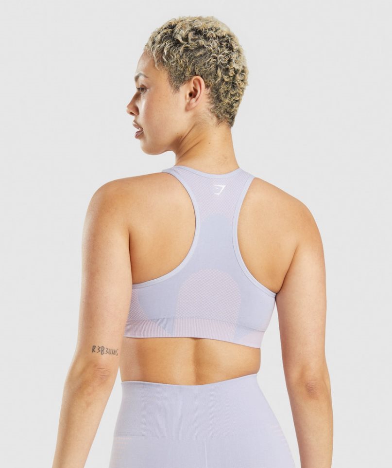 Gymshark Vital Seamless 2.0 Sport Bh Dam Ljusblå | SE-85304T