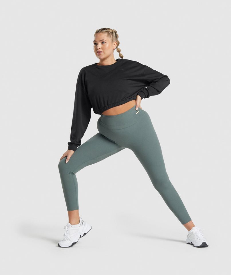 Gymshark Whitney Cropped Tröjor Dam Svarta | SE-12345V