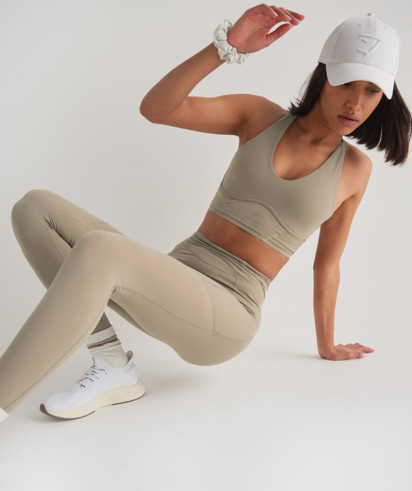 Gymshark Whitney Everyday Pocket Leggings Dam Khaki | SE-03465L