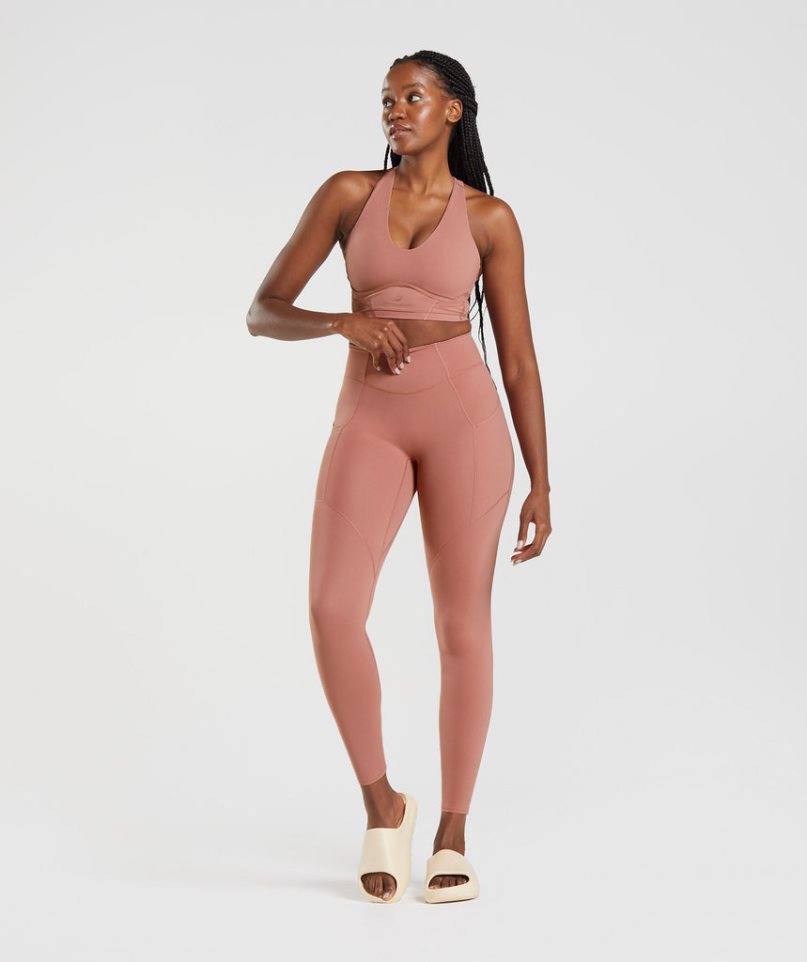 Gymshark Whitney Everyday Pocket Leggings Dam Rosa | SE-31854A