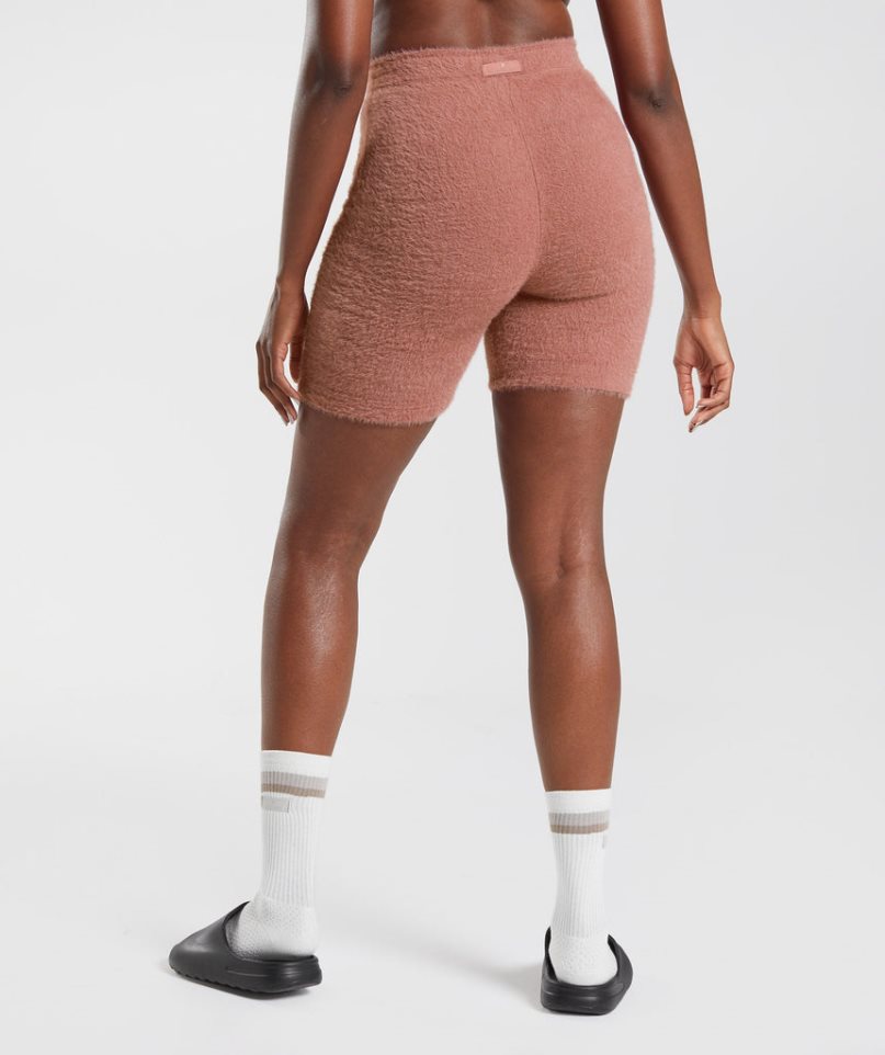 Gymshark Whitney Eyelash Knit Shorts Dam Rosa | SE-24580C