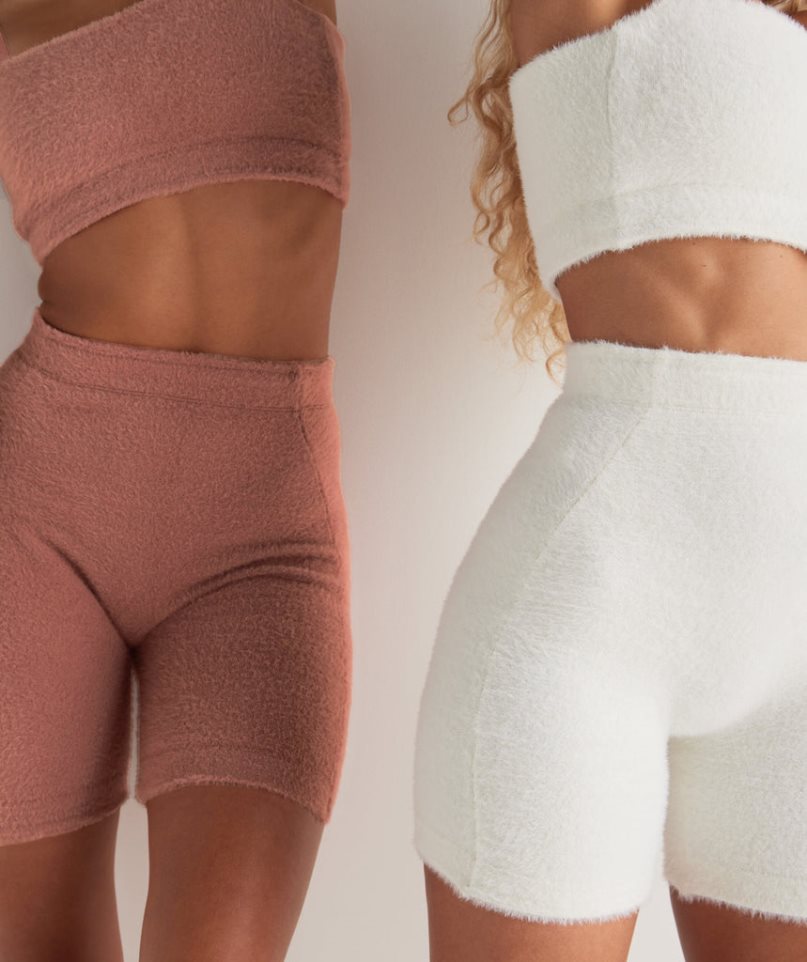 Gymshark Whitney Eyelash Knit Shorts Dam Rosa | SE-24580C