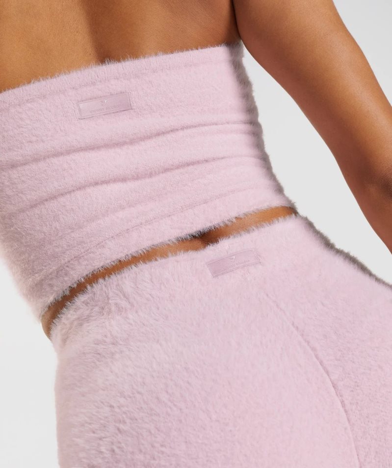 Gymshark Whitney Eyelash Knit Shorts Dam Rosa | SE-53604J